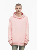 Oversized Pastel French Terry Hoodie in Light Pink