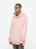 Oversized Pastel French Terry Hoodie in Light Pink