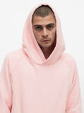 Oversized Pastel French Terry Hoodie in Light Pink