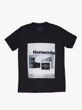 Flat front image of Remember Me Tee in Black