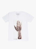 Flat front image of Hand Art Tee in Natural White