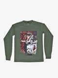 Flat front view of The Amorist Long-Sleeve Tee in Faded Olive