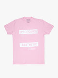 Flat front image of Internal/External Logo Tee in Light Pink 