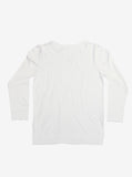 Flat back image of Basic Elongated Long-Sleeve Crewneck Tee in White - Profound Aesthetic - 7