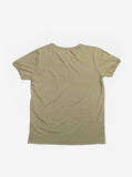 Flat back image of Basic Straight-Bottom Short Sleeve Tee in Light Army 