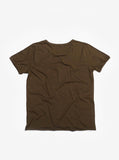 Basic Straight-Bottom Short Sleeve Tee in Earth Brown - Profound Aesthetic - 6