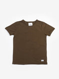 Basic Straight-Bottom Short Sleeve Tee in Earth Brown - Profound Aesthetic - 5