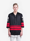 Hockey Mesh Jersey in Black/Red - Profound Aesthetic - 1