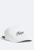 Side view image of Profound NY Script Six Panel Hat in White