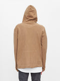 Single Layer Reversed French Terry Hoodie in Camel