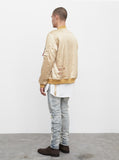 Mirrored Rose Bomber Jacket in Light Gold