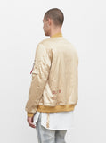 Mirrored Rose Bomber Jacket in Light Gold