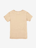 Basic Raw-Cut Short Sleeve Tee in Sand