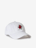 Silk Patch Flower Cap in White