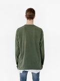 Back view of The Amorist Long-Sleeve Tee in Faded Olive on model