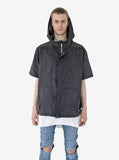 Poly-Suede Short-Sleeve Jacket in Black - Profound Aesthetic - 3