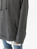 Pigment Dyed Washed Hoodie in Faded Black - Profound Aesthetic - 6