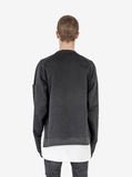 Back view of Bare Knuckle Box Crewneck in Black on model