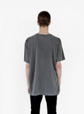 Back view of Pigment Dyed Basic Tee in Faded Black