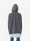 Pigment Dyed Washed Hoodie in Faded Black - Profound Aesthetic - 2