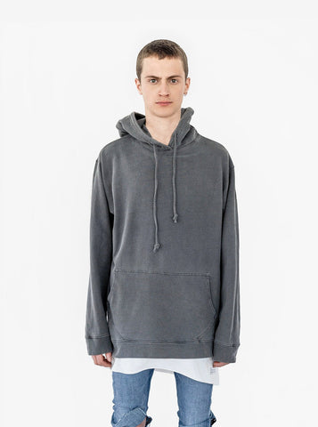 Pigment Dyed Washed Hoodie in Faded Black - Profound Aesthetic - 1