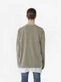 Back view of Internal Scream Long-Sleeve Tee in Faded Khaki on model