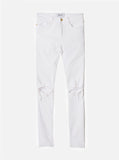 White wash destroyed distressed denim jeans by profound aesthetic