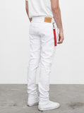 White wash destroyed distressed denim jeans by profound aesthetic