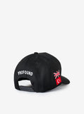 Worldwide Four-Flag Snapback in Black