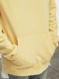 Oversized Pastel French Terry Hoodie in Cream